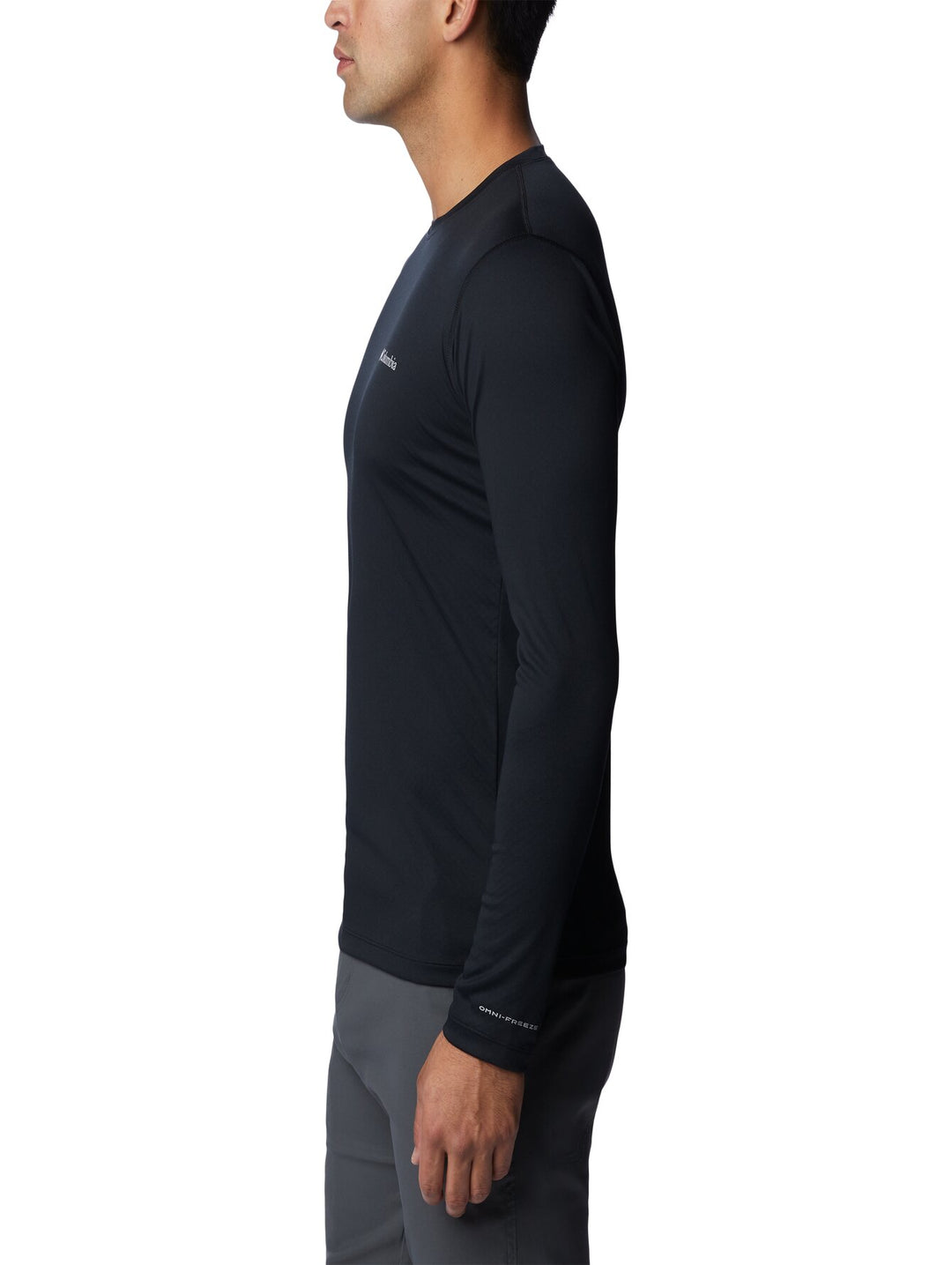 Playera Columbia Manga Larga Negro para Hombre