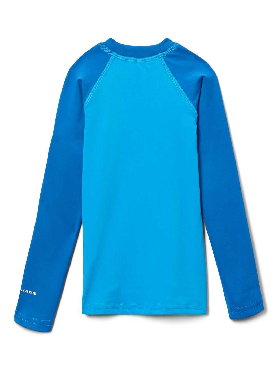 Camiseta de manga larga Columbia en colores azul claro y azul oscuro.