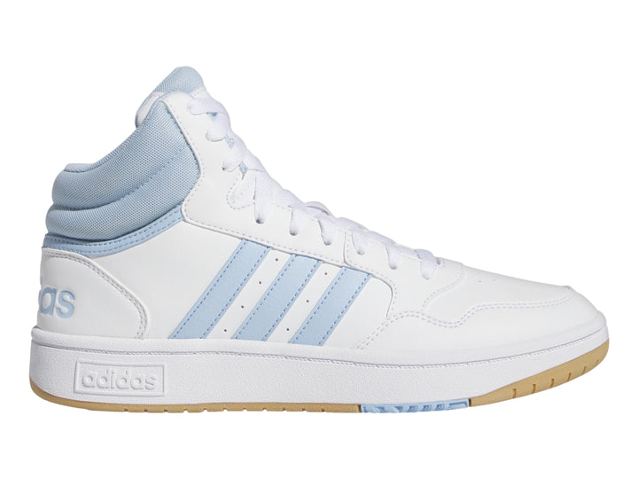 Tenis Adidas Hoops 3.0 Mid Blanco y Azul para Mujer