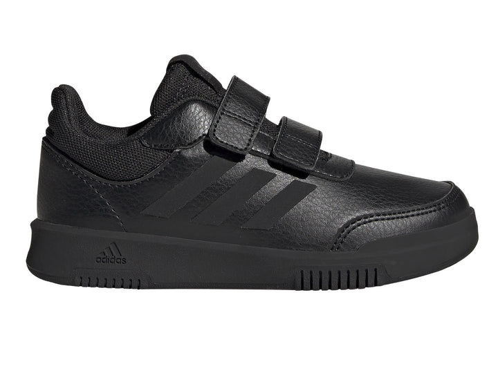 Tenis deportivos Adidas Tensaur Sport 2.0 en color negro con cierre de velcro y suela a juego.