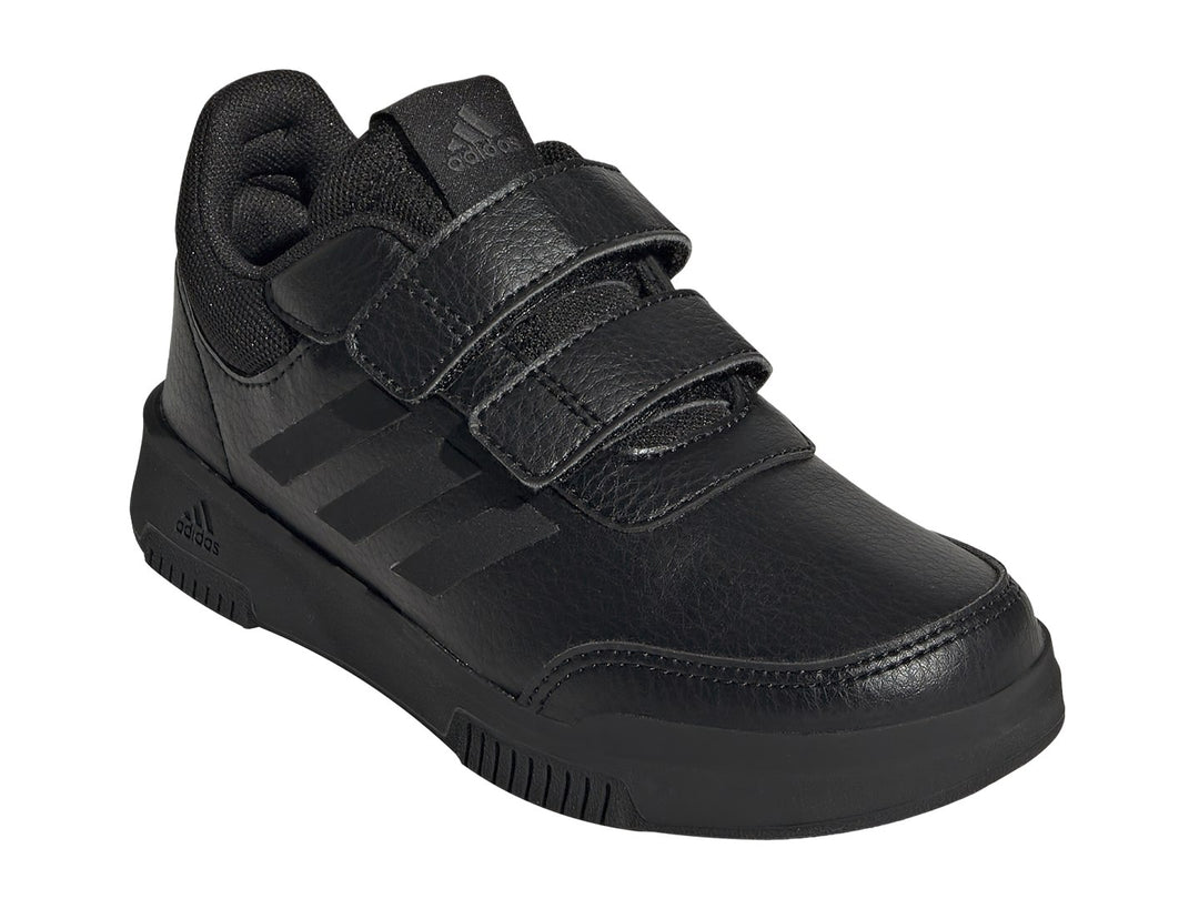 Tenis deportivos Adidas Tensaur Sport 2.0 en color negro con cierre de velcro y suela a juego.