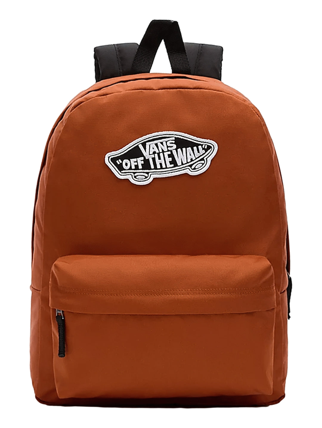 Mochila VANS color Ginger Bread con logotipo blanco al frente y detalles en negro.