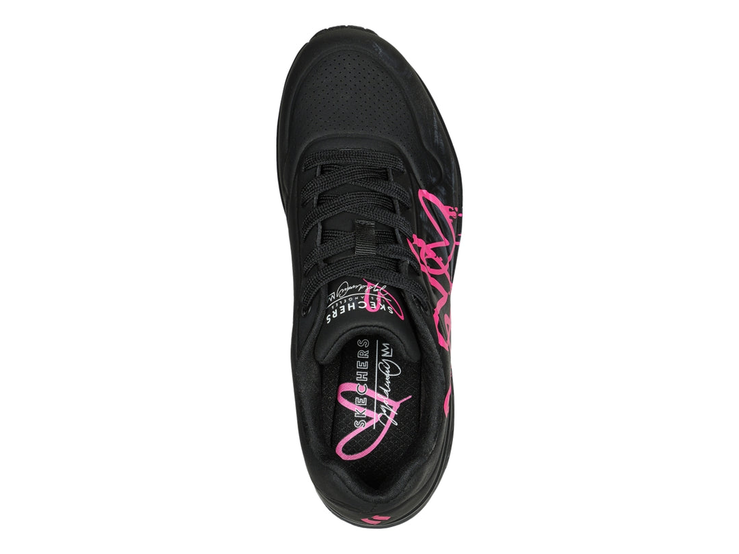 Tenis Skechers One X Jgoldcrown Negro y Rosa para Mujer