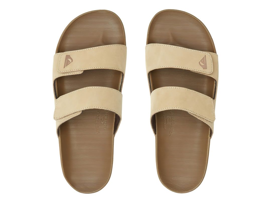 Sandalias Quiksilver Rivi Leather Double Café para Hombre
