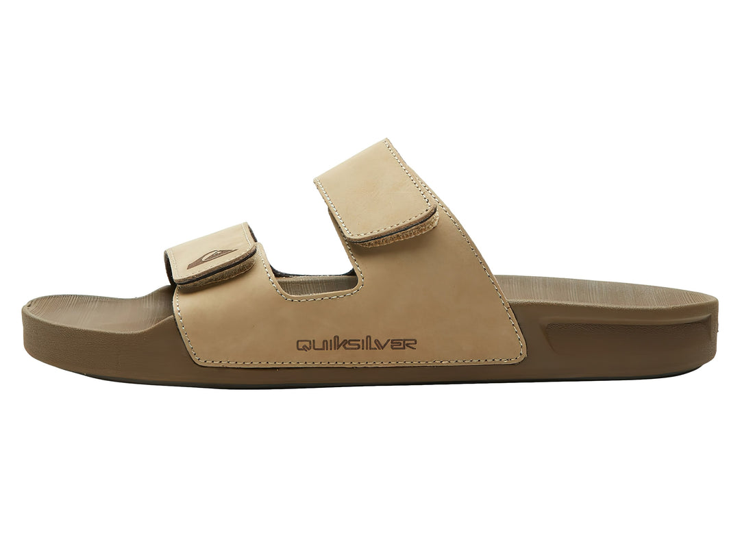 Sandalias Quiksilver Rivi Leather Double Café para Hombre