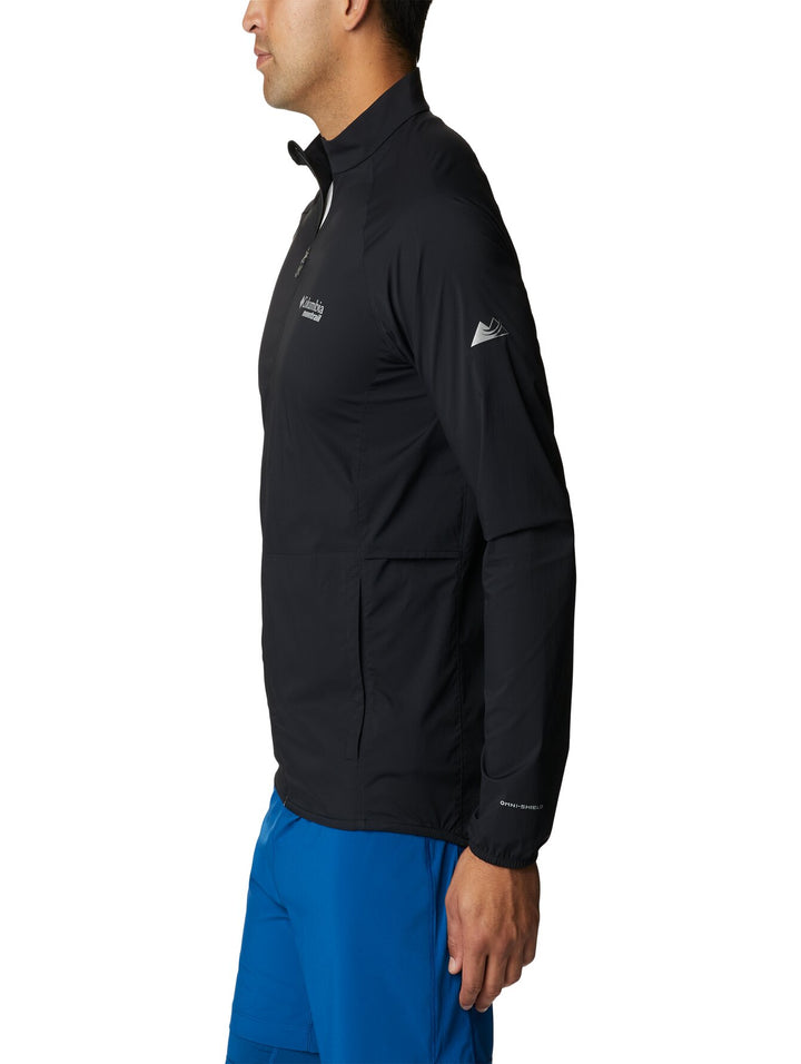 Chaqueta cortavientos color negro para hombre de la marca Columbia Montrail.