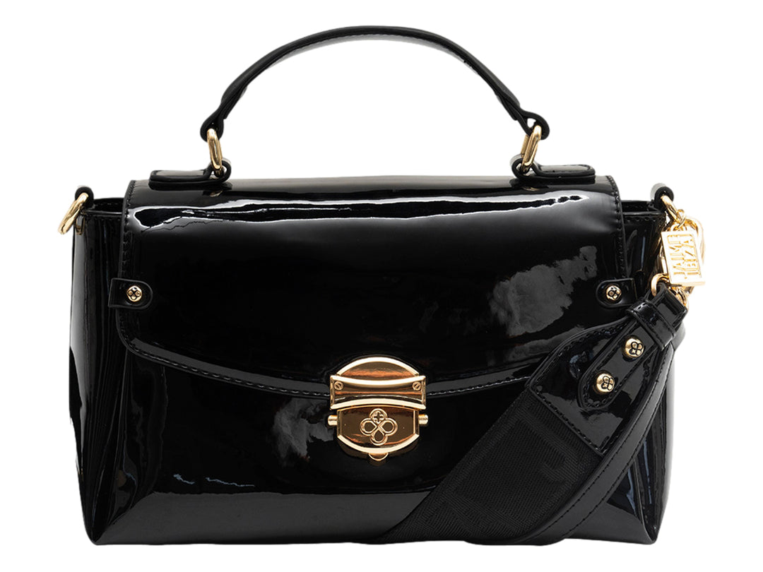 Bolsa de Hombro Jaime Ibiza Charol Negro para Mujer