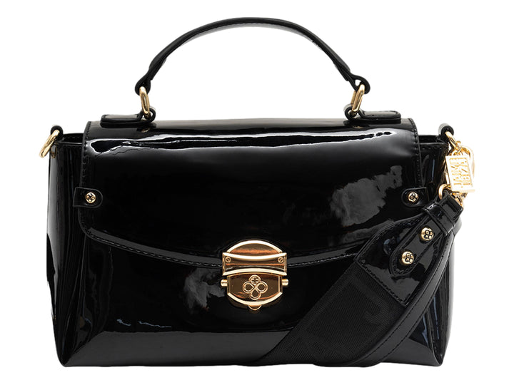 Bolsa de Hombro Jaime Ibiza Charol Negro para Mujer