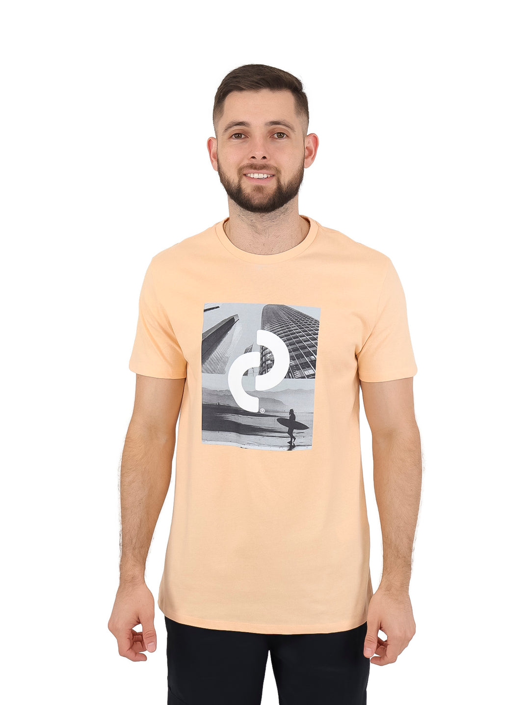 Playera DENIZEN con Gráfico Color Crema para Hombre