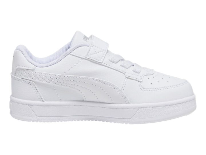 Tenis PUMA blancos para Niño con correa y cordones, estilo deportivo.