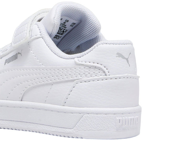 Tenis PUMA Caven 2.0 AC+INF Blanco y Plata para Nino