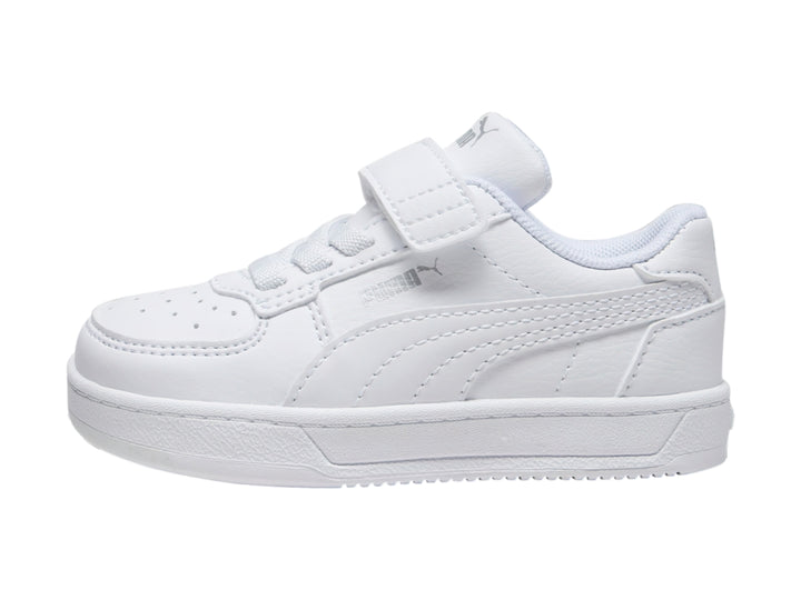 Tenis PUMA Caven 2.0 AC+INF Blanco y Plata para Nino