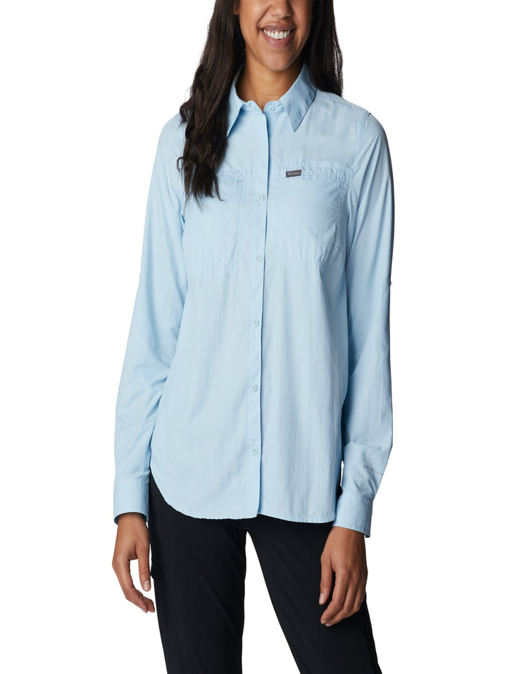 Camisa Columbia Silver Ridge 3.0 de manga larga en color azul claro.