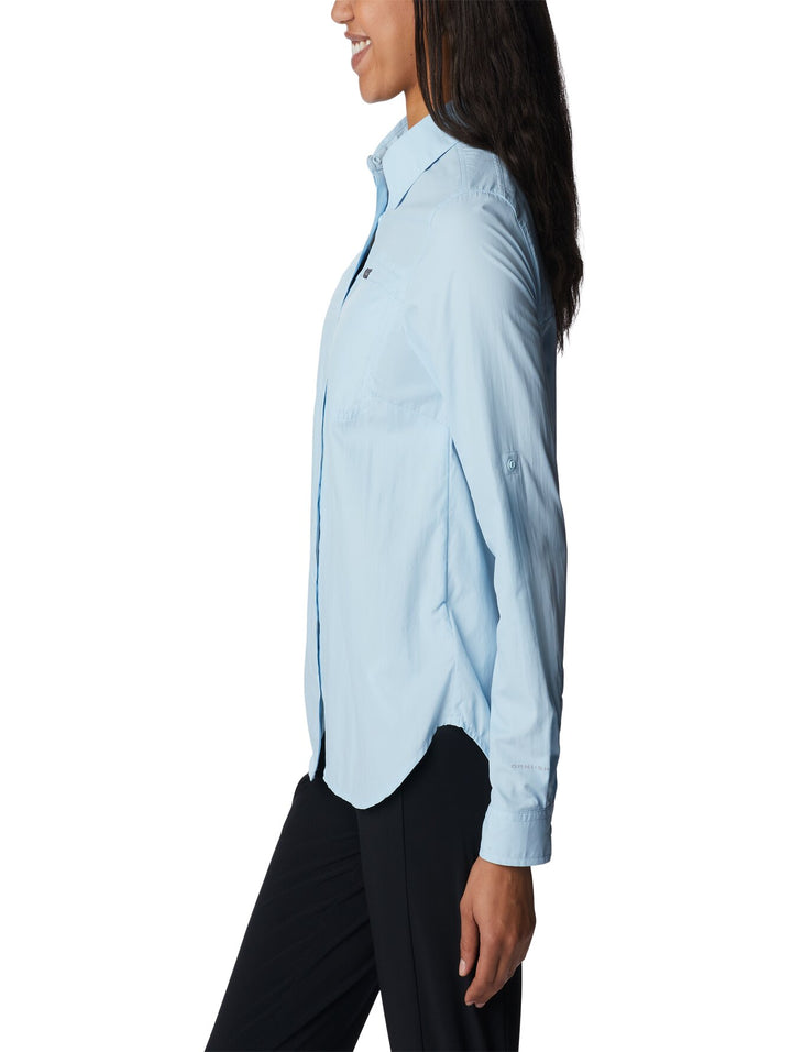 Camisa Columbia Silver Ridge 3.0 de manga larga en color azul claro.