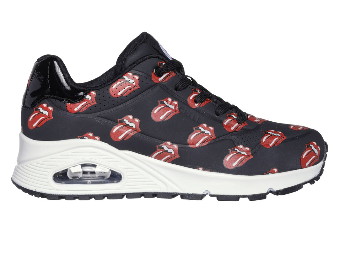 Tenis Skechers One Rolling Stones Negro y Rojo para Mujer