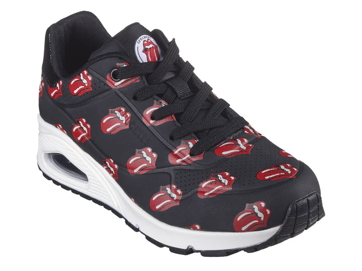 Tenis Skechers One Rolling Stones Negro y Rojo para Mujer
