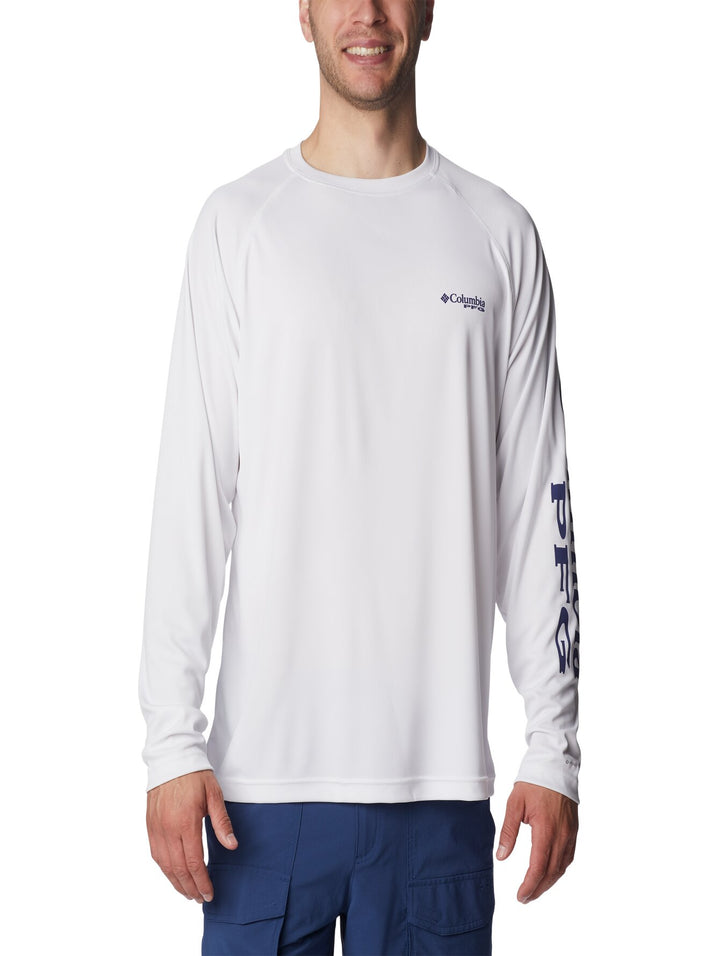 Columbia Playera Manga Larga Blanca para Hombre
