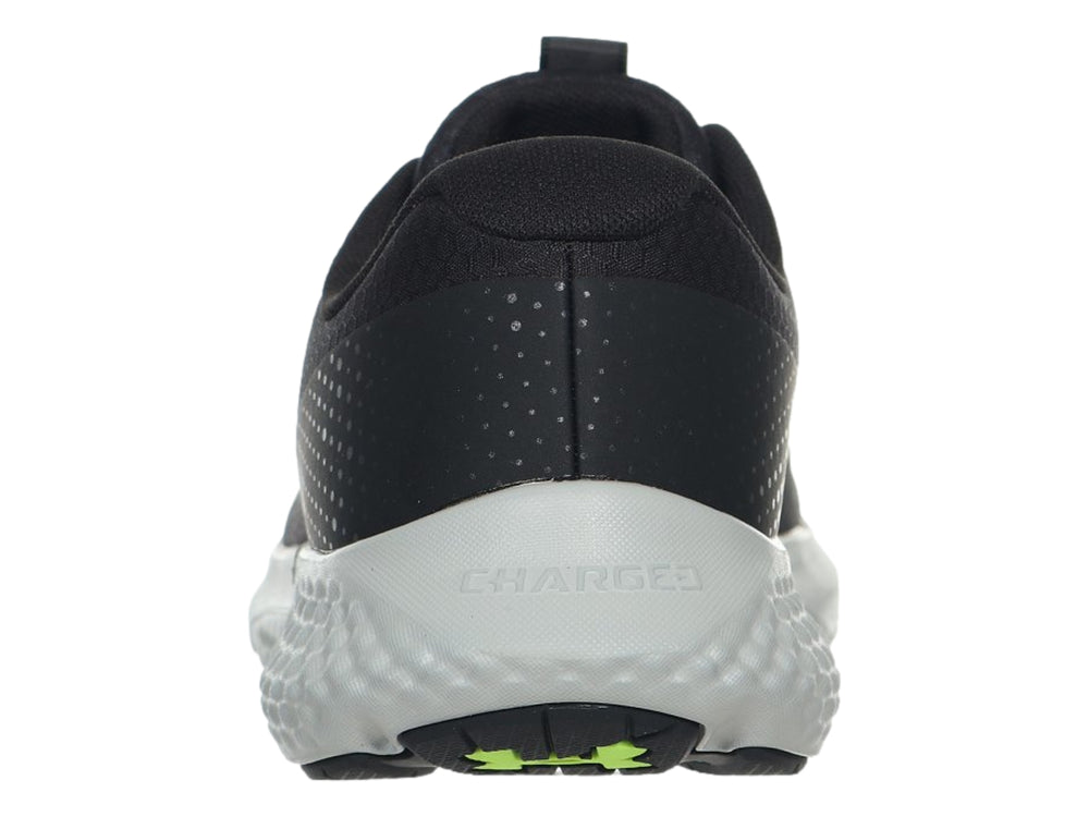 Tenis deportivos Under Armour Charged Rogue 3 Storm en color negro con suela blanca.