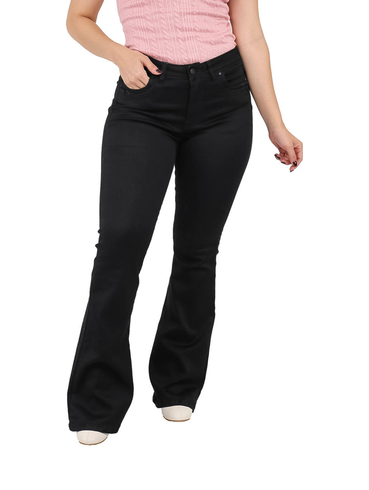 Pantalones Jeans Campana Dolce and Amaro Negro para Mujer