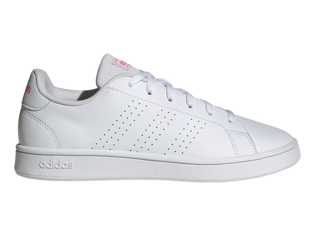 Tenis Adidas Advantage Base Blanco y Rosa para Mujer