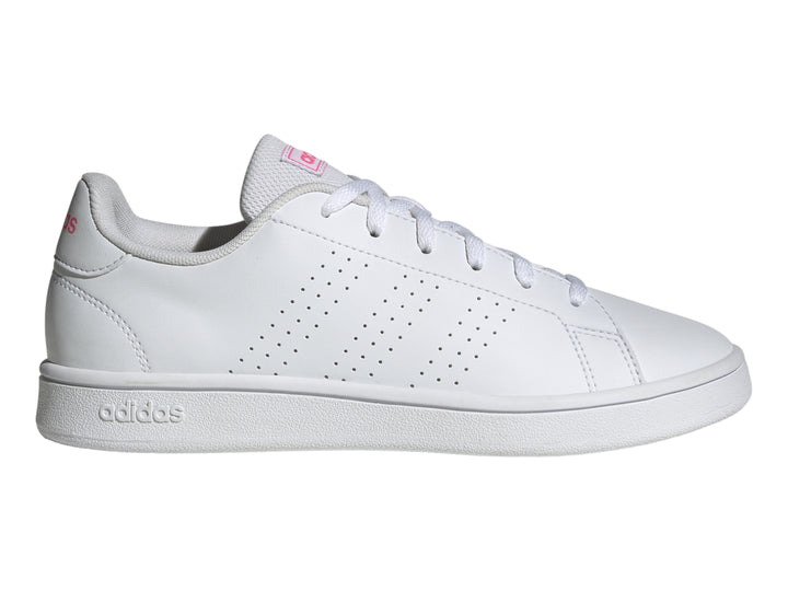 Tenis Adidas Advantage Base Blanco y Rosa para Mujer