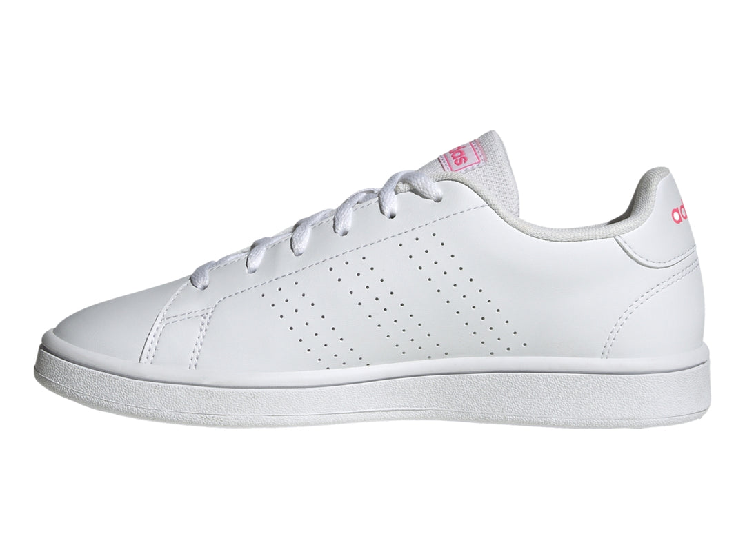 Tenis Adidas Advantage Base Blanco y Rosa para Mujer