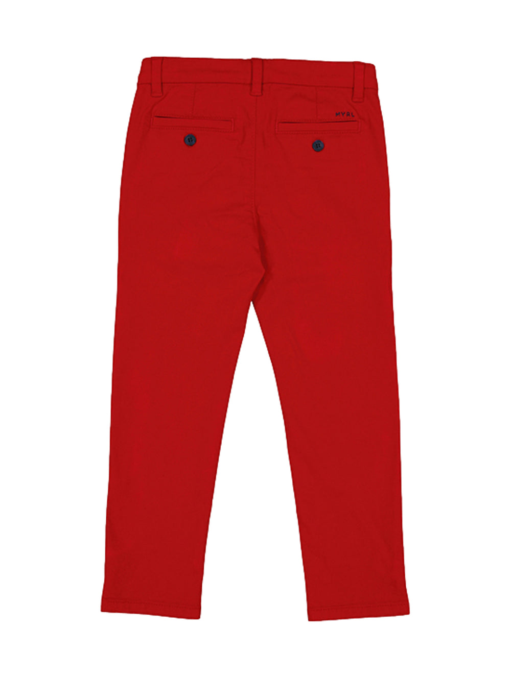 Pantalón chino básico de color rojo para niño.