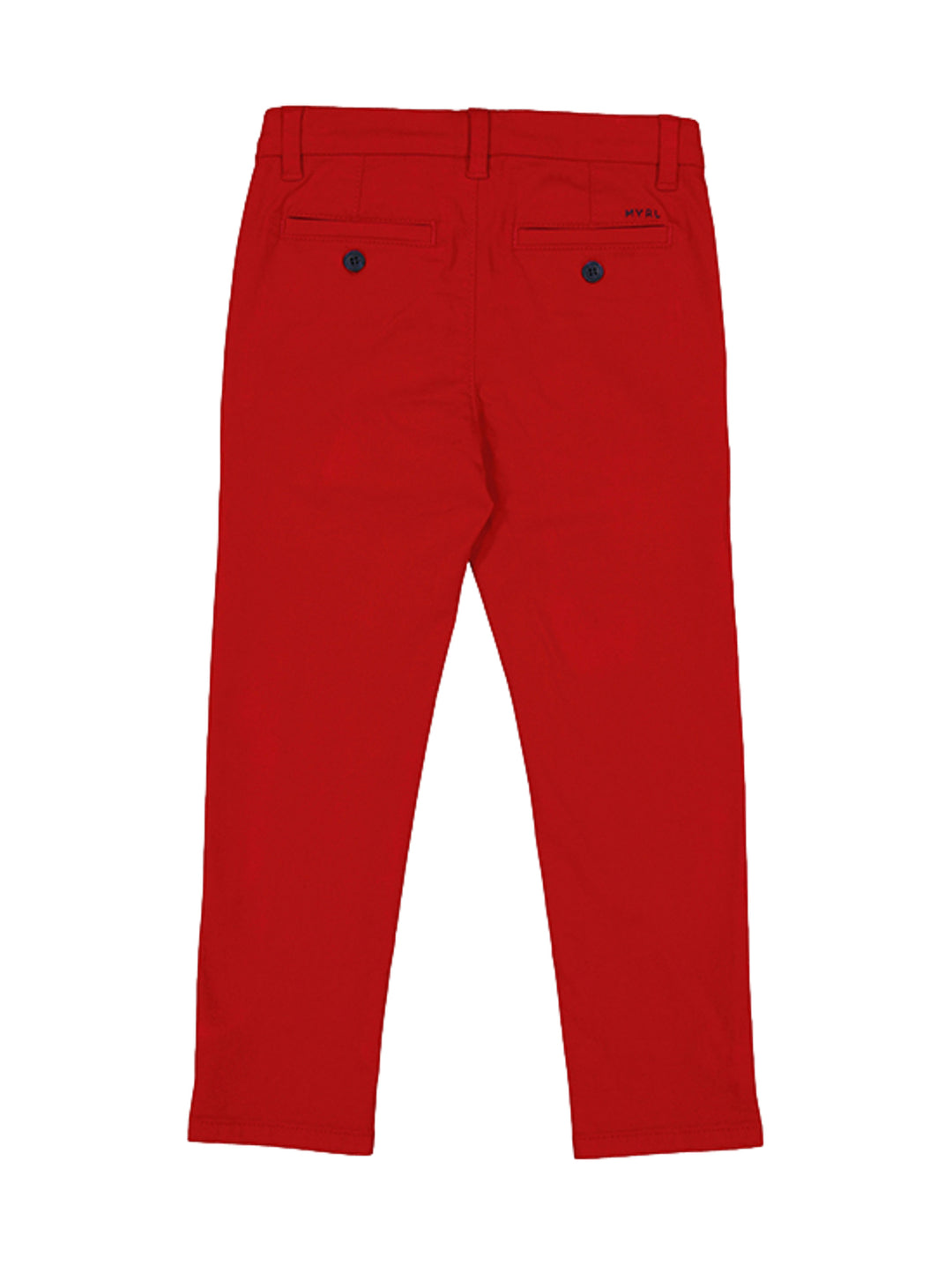Pantalón chino básico de color rojo para niño.