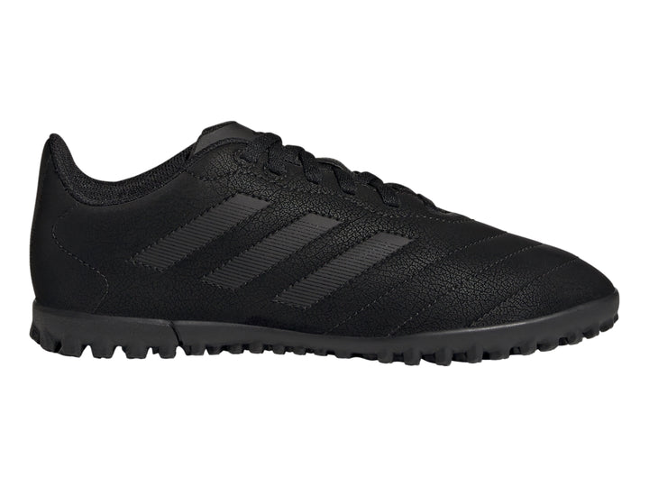 Zapato de fútbol Adidas Goletto VIII TF en color negro total con suela para césped sintético.