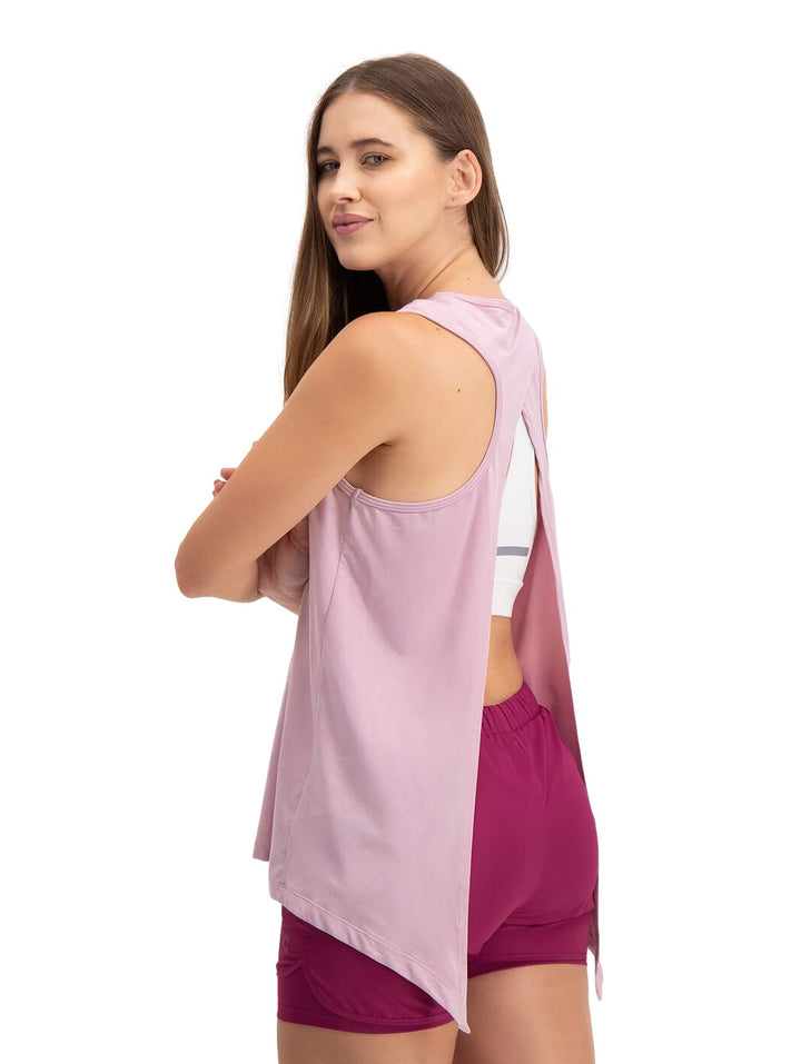 Playera sin mangas Charly Rosa Claro para Mujer