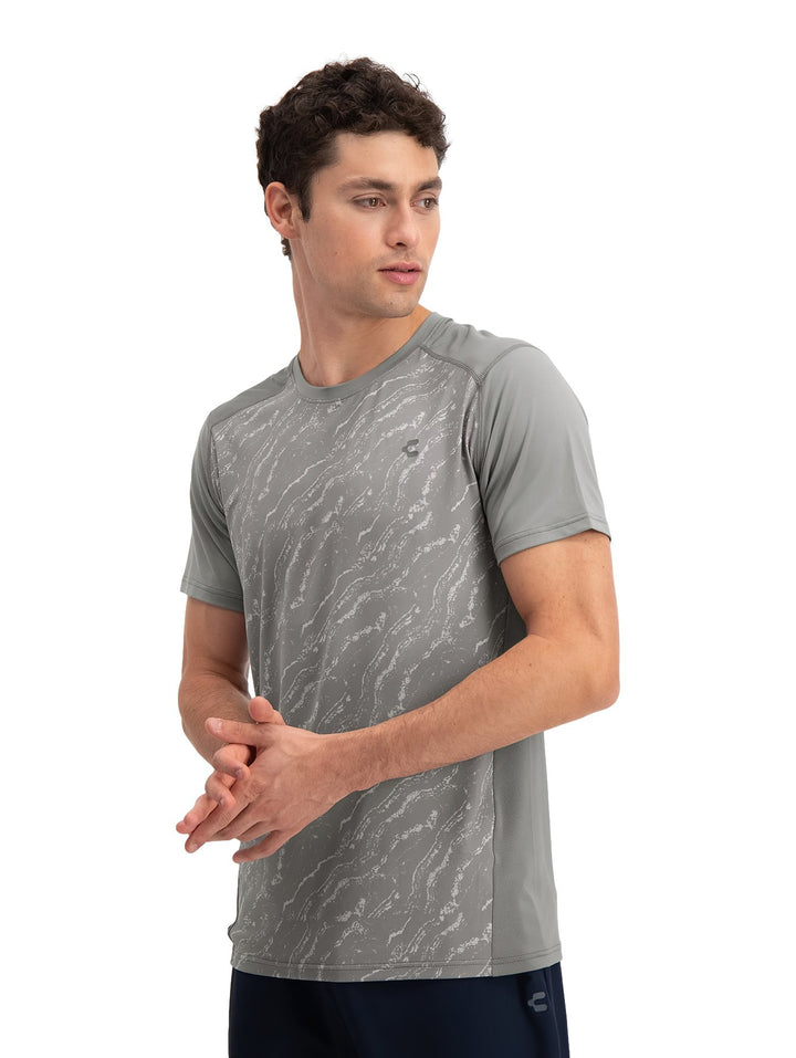 Playera Charly Manga Corta Gris para Hombre