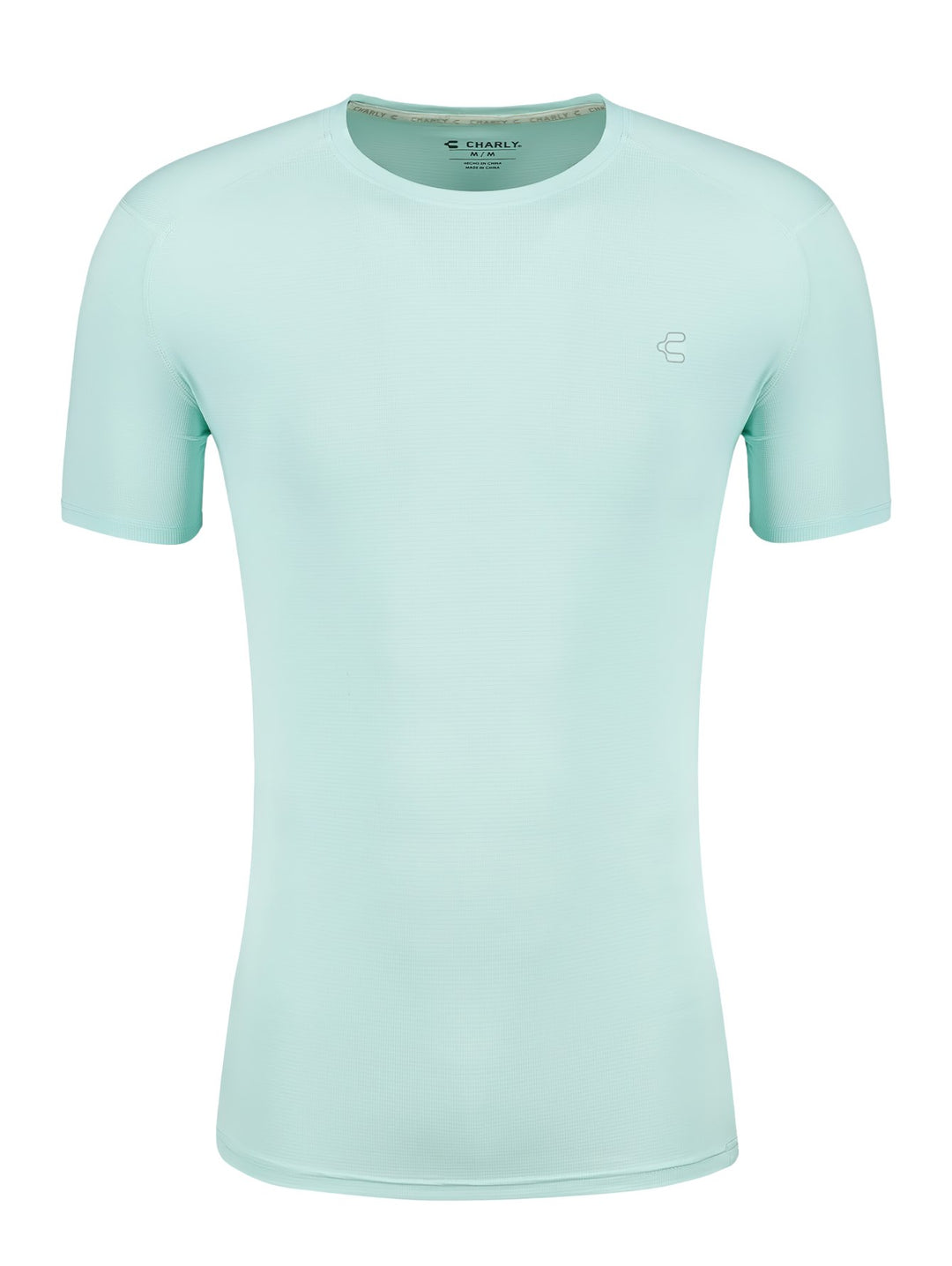 Playera Charly Manga Corta Azul Claro para Hombre