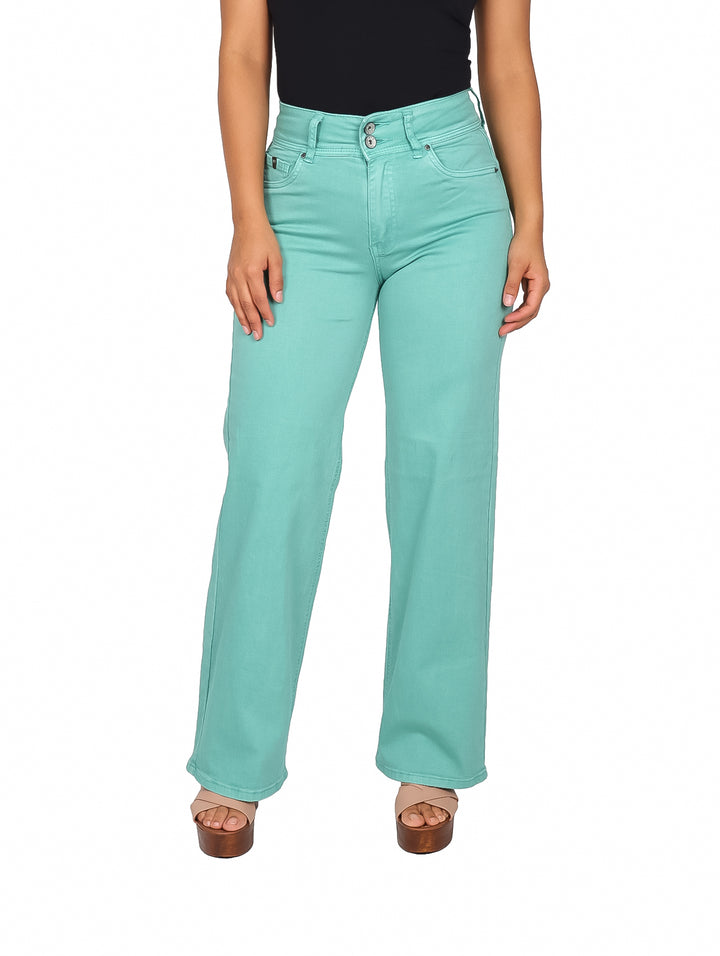 Pantalones Culotte NYD Jeans Color Menta para Mujer