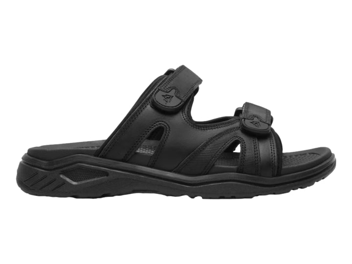 Sandalia Flexi color negro con correas ajustables y suela gruesa.