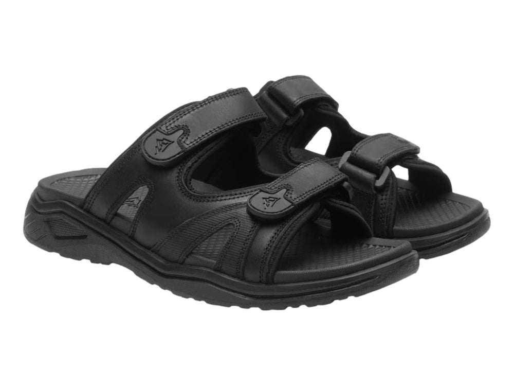Sandalia Flexi color negro con correas ajustables y suela gruesa.