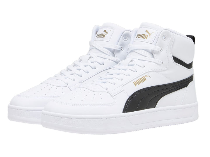 Tenis PUMA Caven 2.0 Mid Blanco, Negro y Oro para Hombre