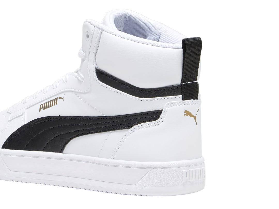 Tenis PUMA Caven 2.0 Mid Blanco, Negro y Oro para Hombre