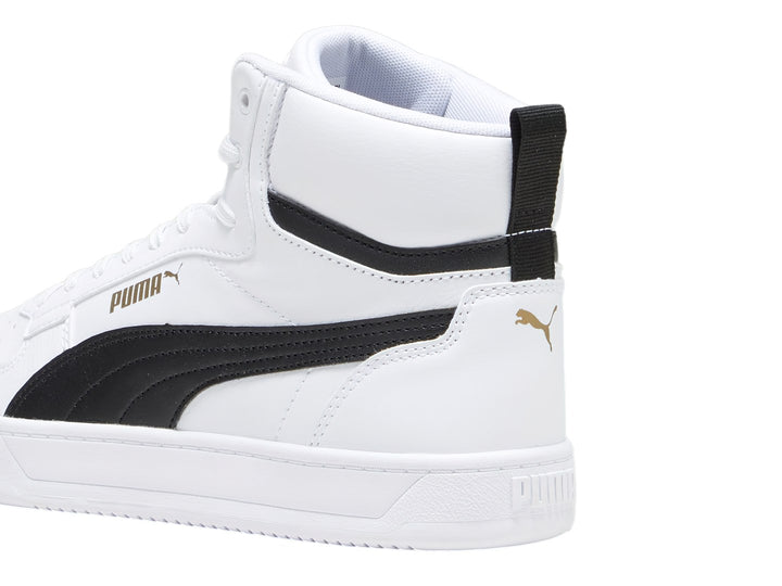 Tenis PUMA Caven 2.0 Mid Blanco, Negro y Oro para Hombre