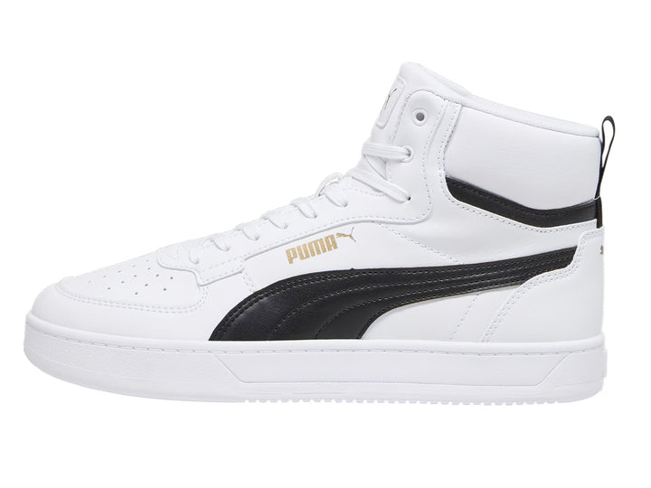 Tenis PUMA Caven 2.0 Mid Blanco, Negro y Oro para Hombre
