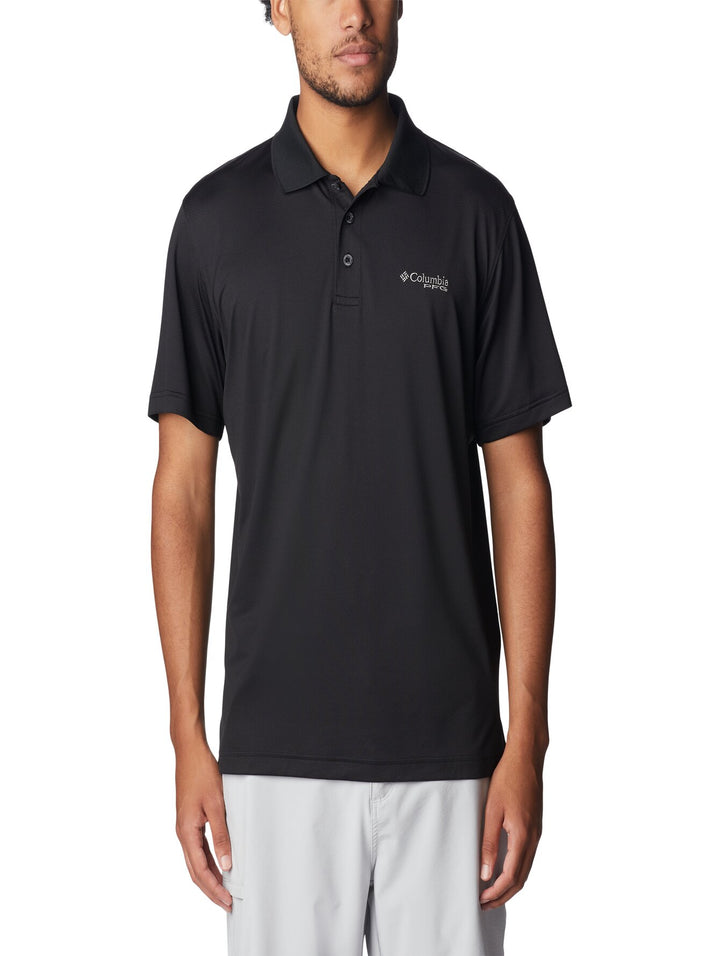 Polo Columbia PFG Skiff Cast Negro para Hombre