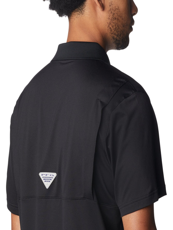 Polo Columbia PFG Skiff Cast Negro para Hombre