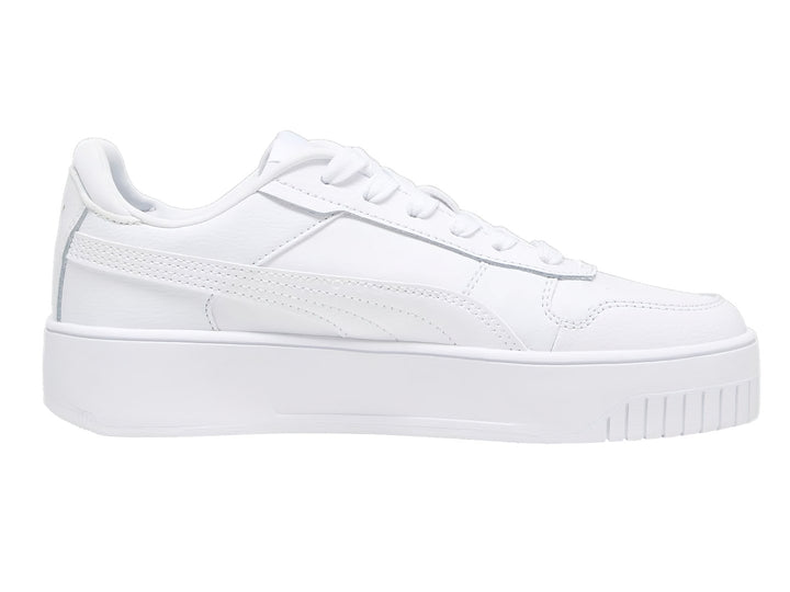 Tenis Puma Carina Street Blanco y Oro para Niña