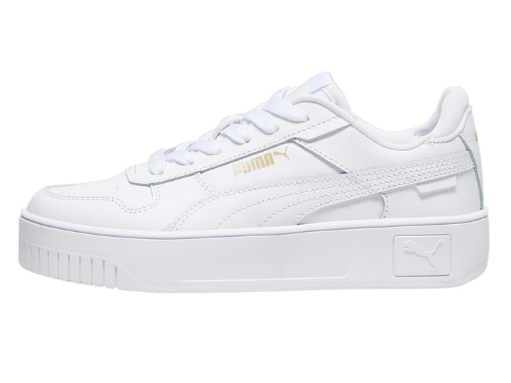 Tenis Puma Carina Street Blanco y Oro para Niña