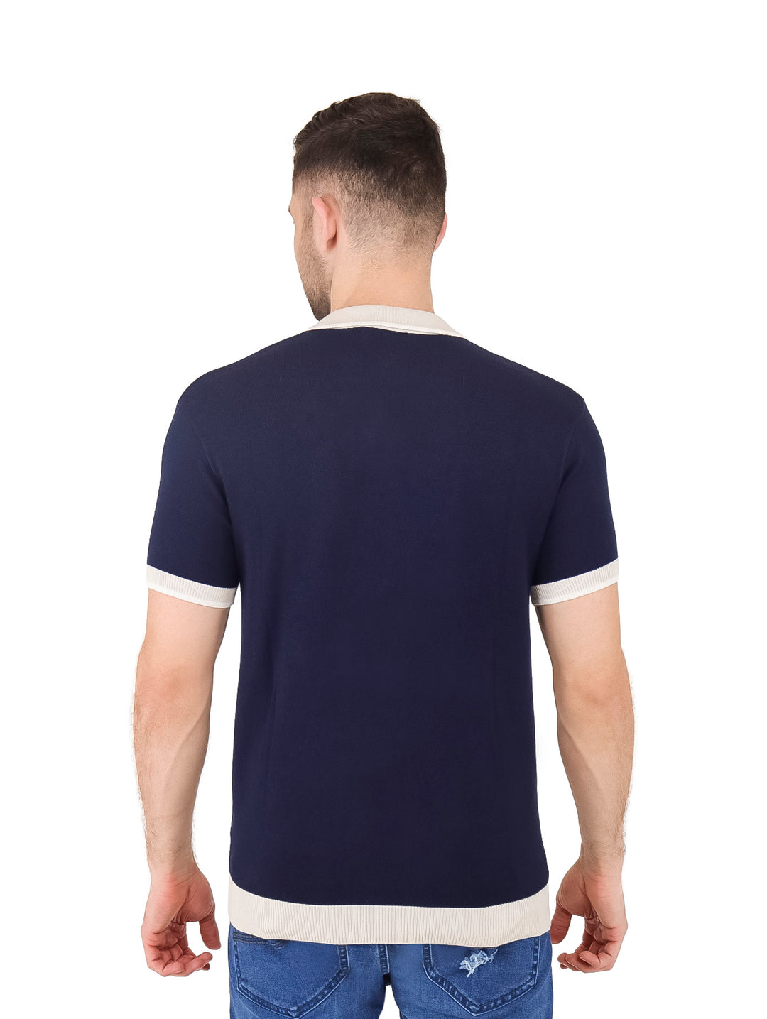 Playera Polo Tejida Bobois Collections Azul Marino para Hombre