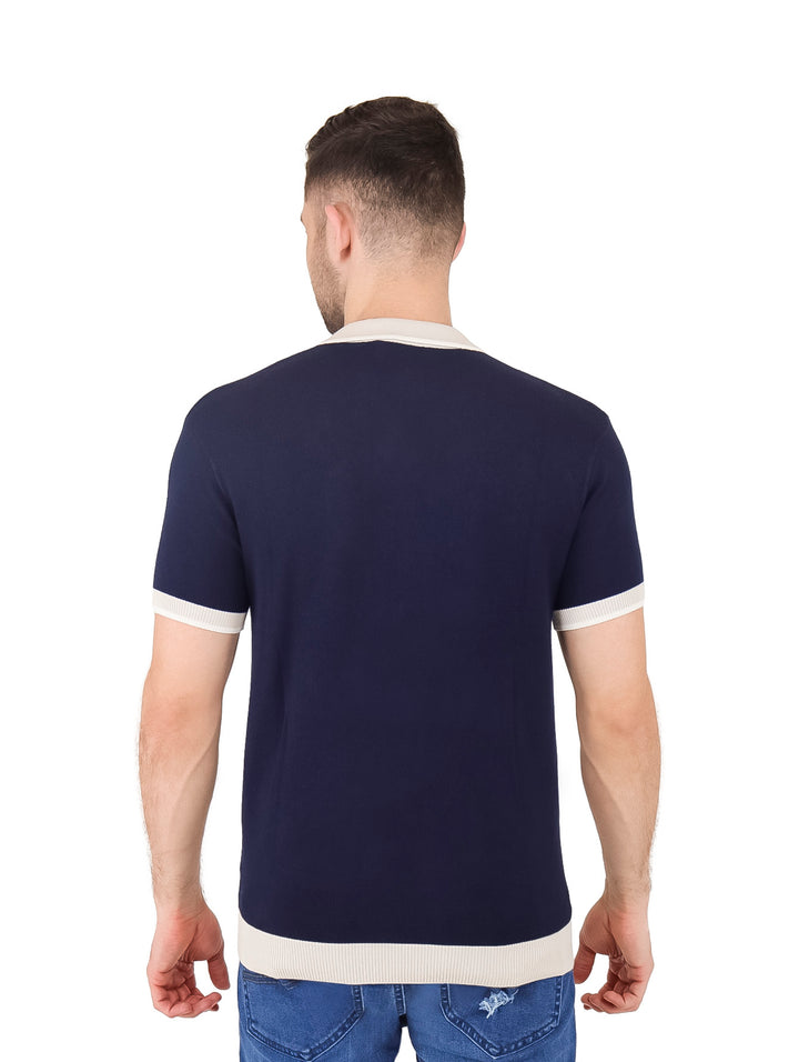 Playera Polo Tejida Bobois Collections Azul Marino para Hombre