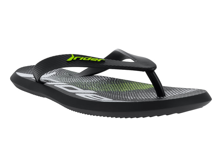 Sandalias Rider Negro con Verde para Hombre