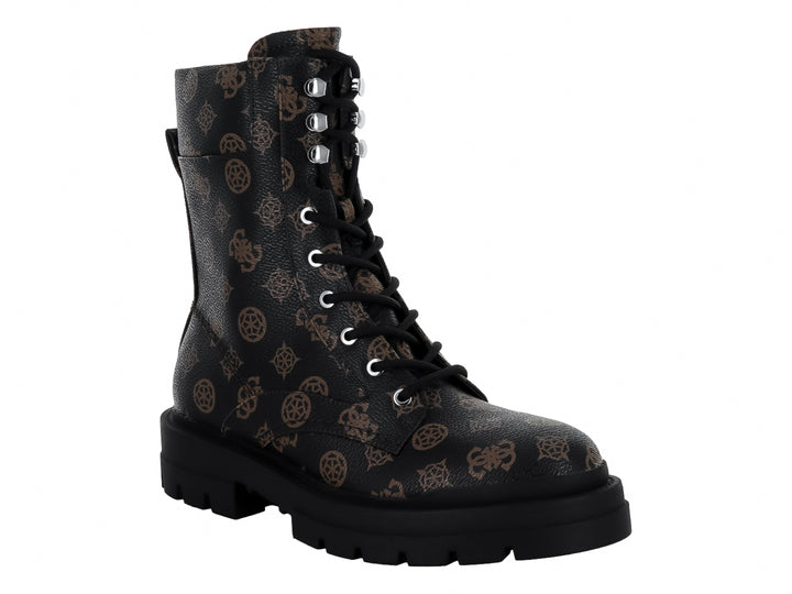 Botines Combat Guess Color Café para Mujer