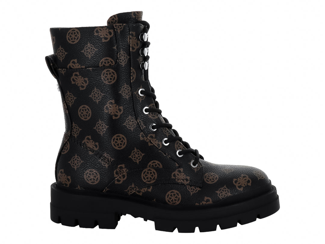 Botines Combat Guess Color Café para Mujer
