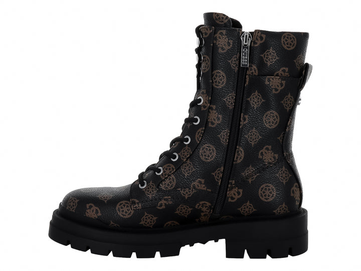 Botines Combat Guess Color Café para Mujer