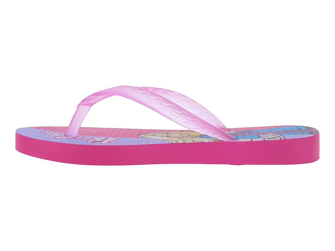 Sandalias Ipanema color rosa obscuro con diseño estampado en la plantilla y tiras delgadas.